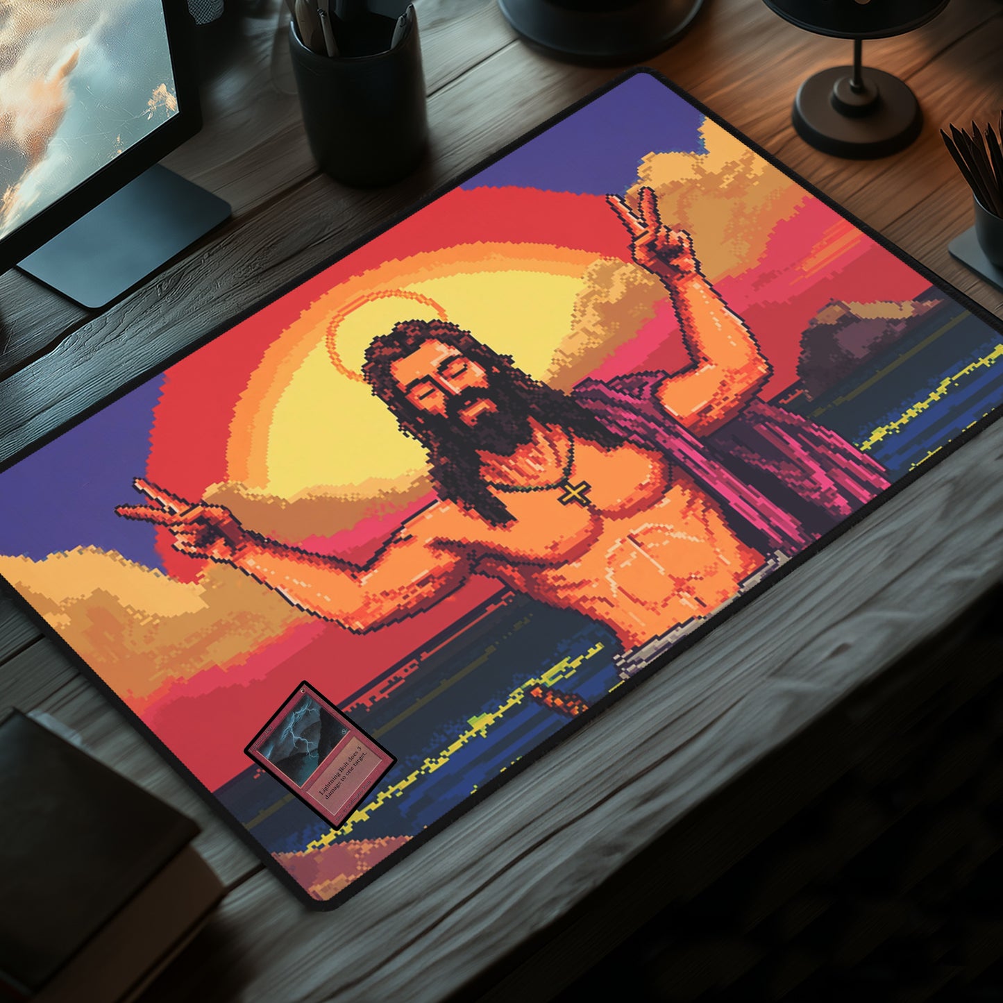 8-bit Jesus - TCG Playmat