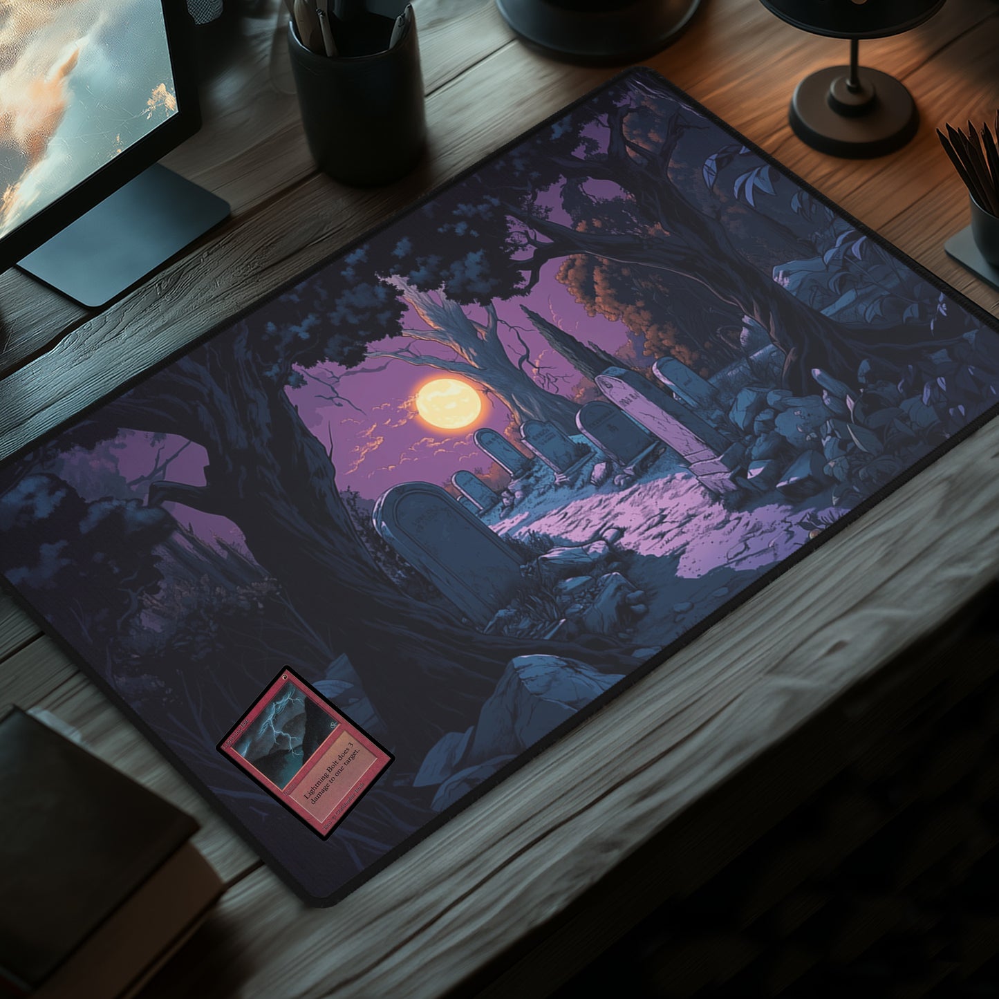 Moonlit Graveyard - TCG Playmat