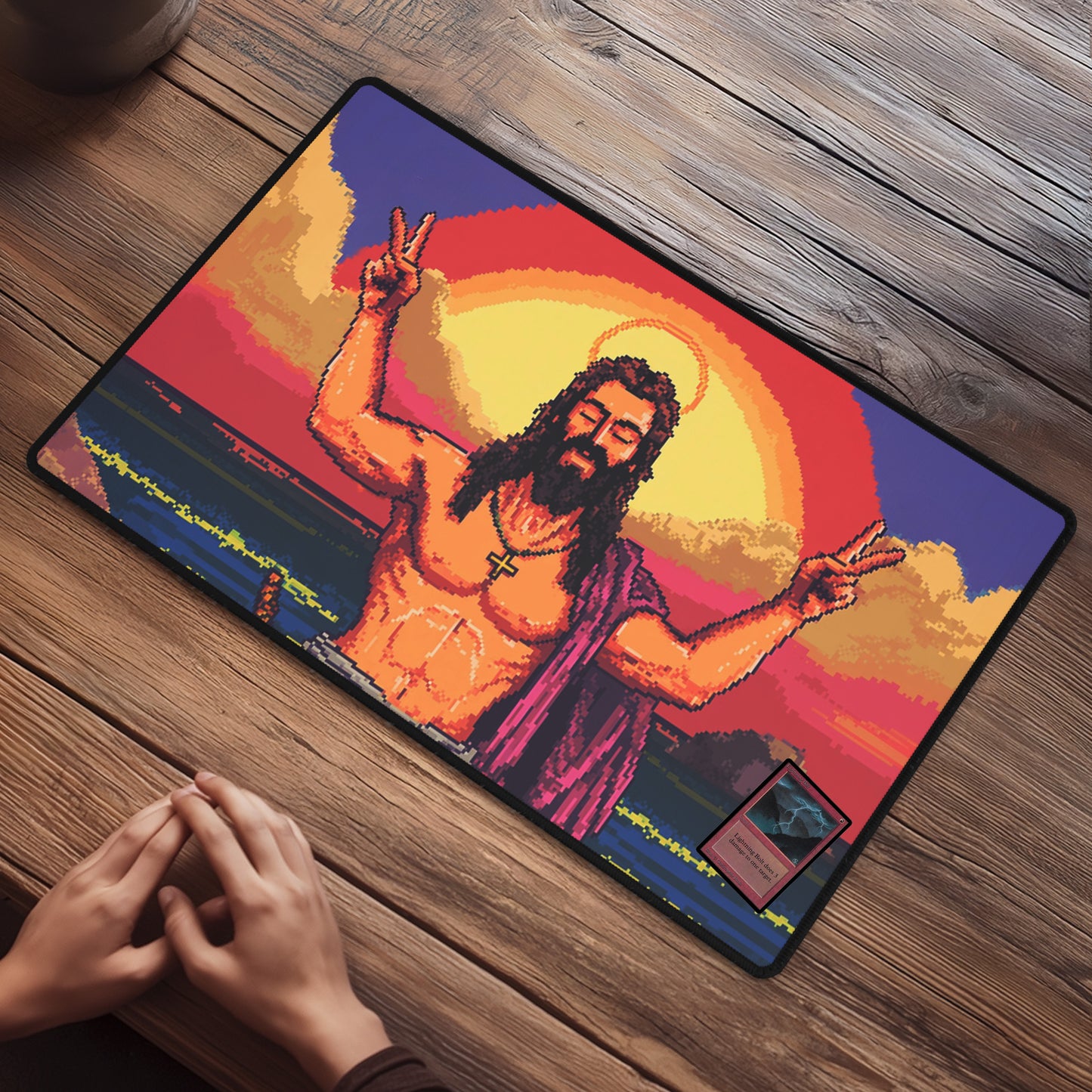 8-bit Jesus - TCG Playmat