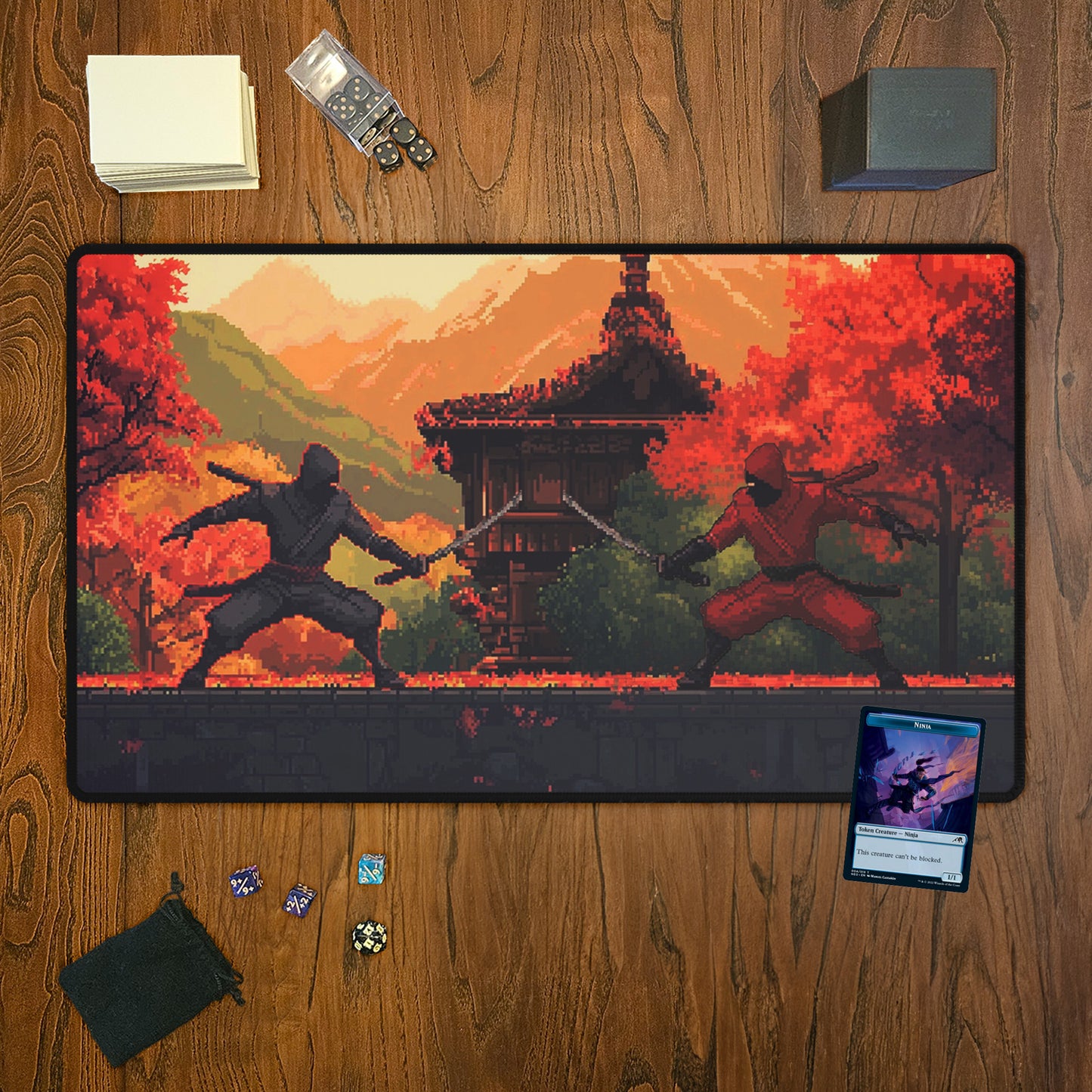 8-bit Ninja Showdown - TCG Playmat