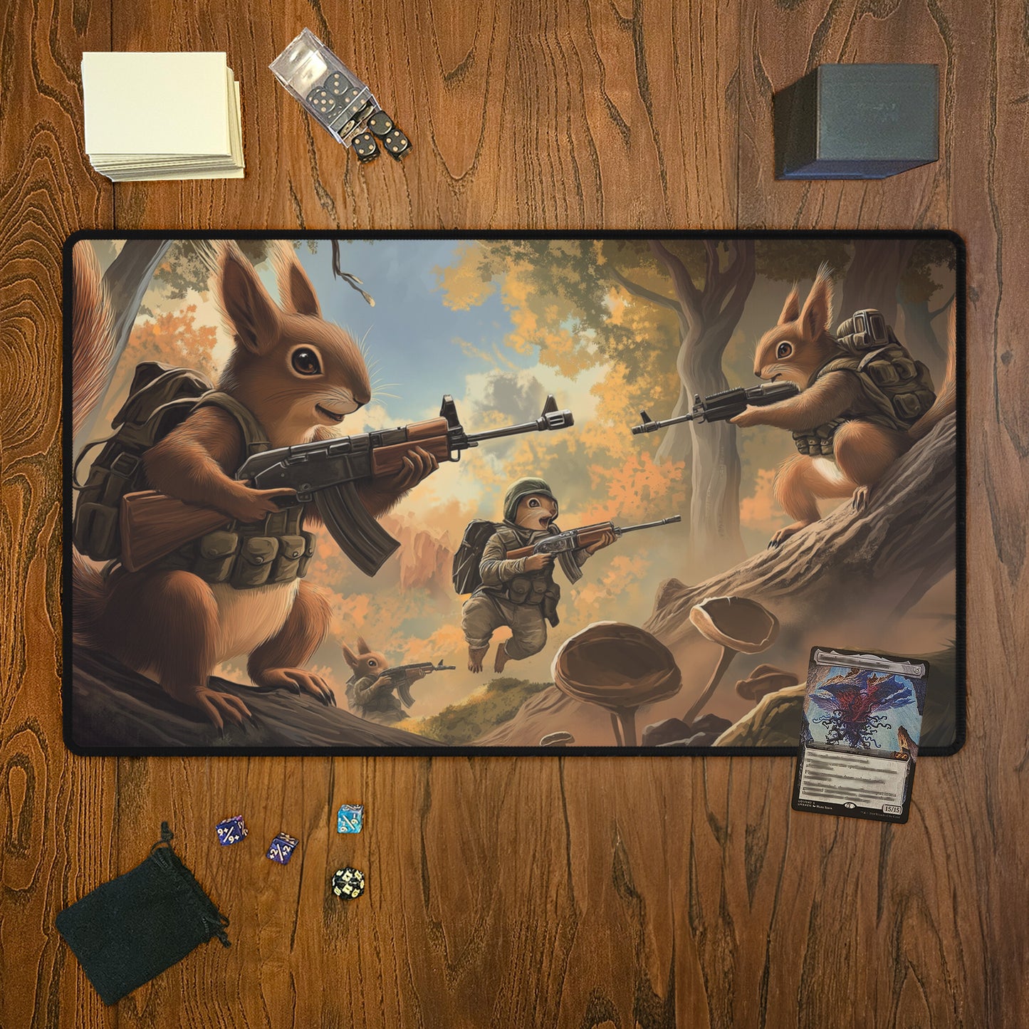 Squirrel Army- TCG Playmat