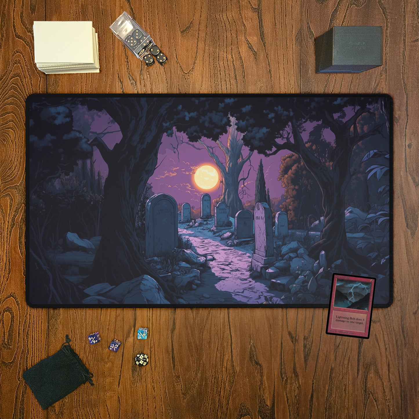 Moonlit Graveyard - TCG Playmat