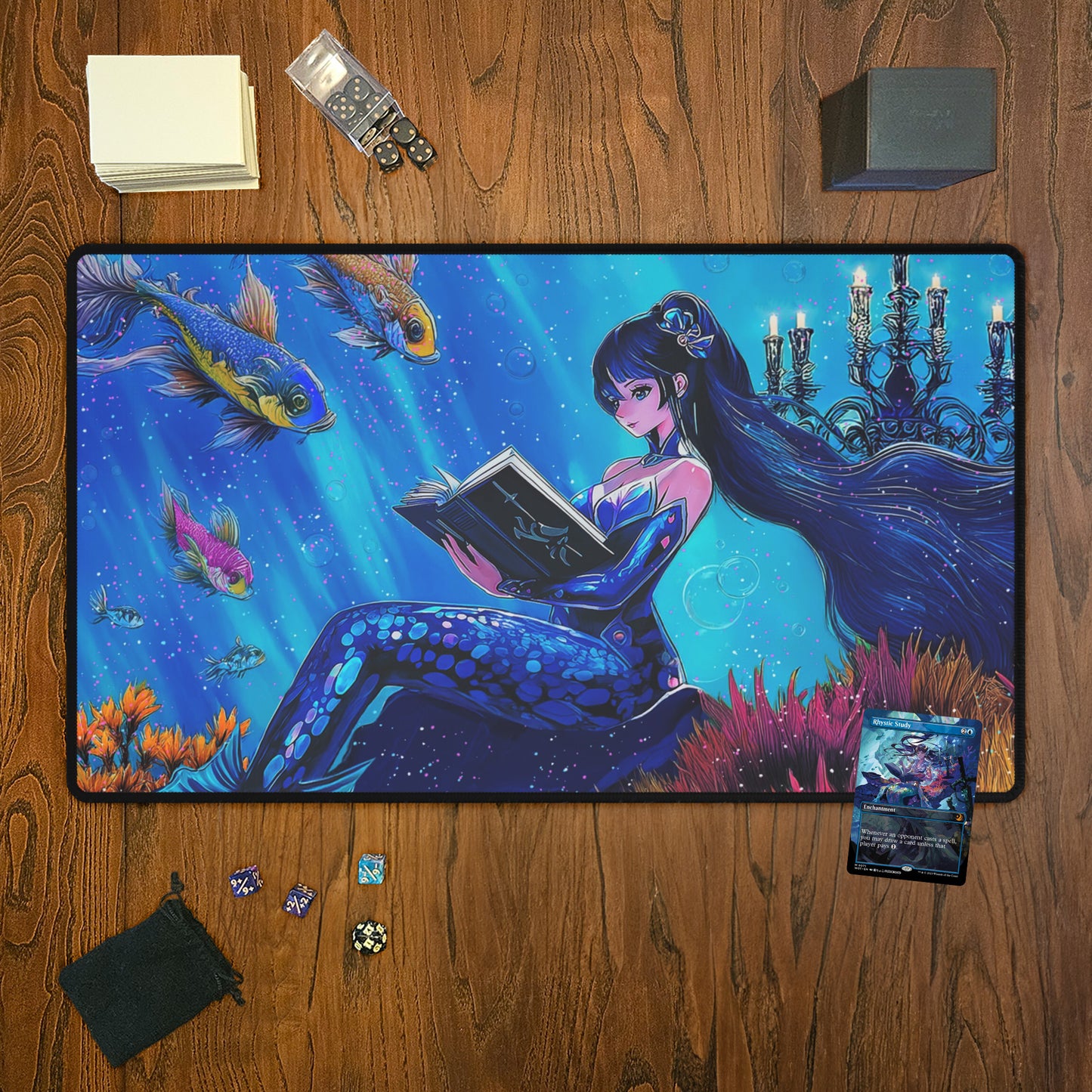 Rhystic Mermaid - TCG Playmat