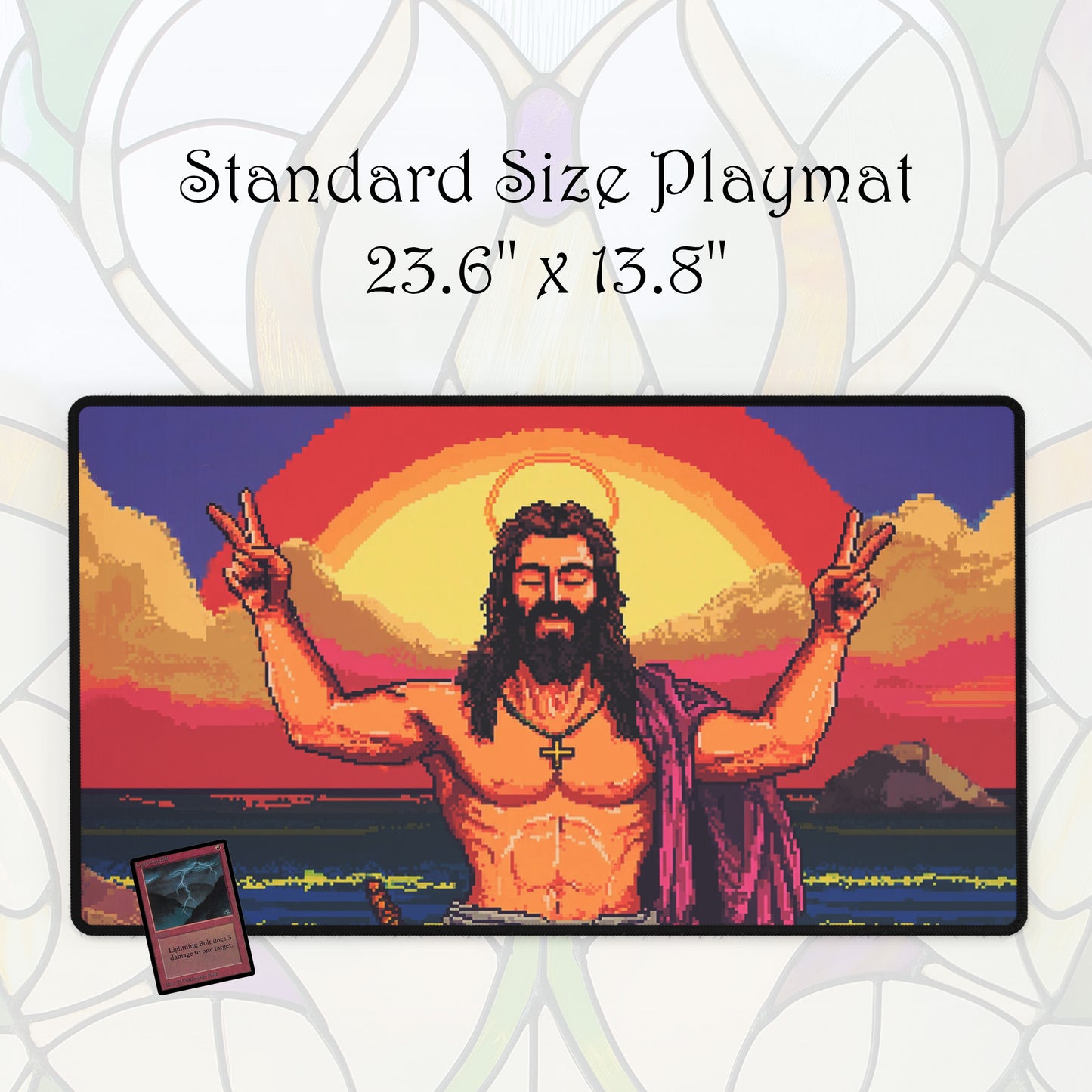 8-bit Jesus - TCG Playmat