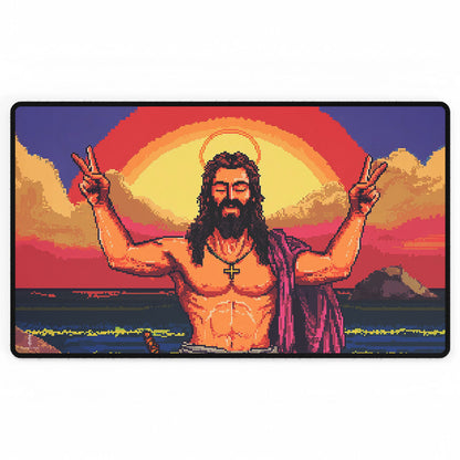8 bit jesus - TCG Playmat