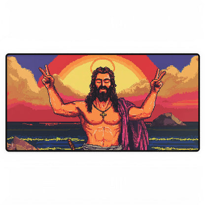8 bit jesus - TCG Playmat