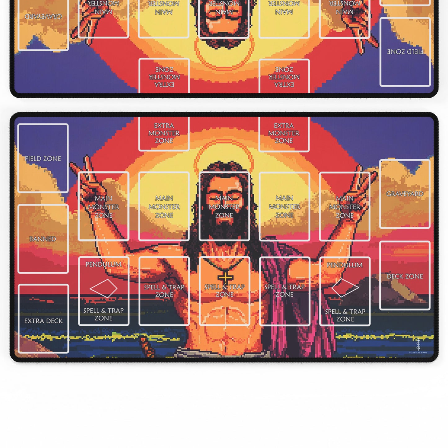8 bit jesus - TCG Playmat